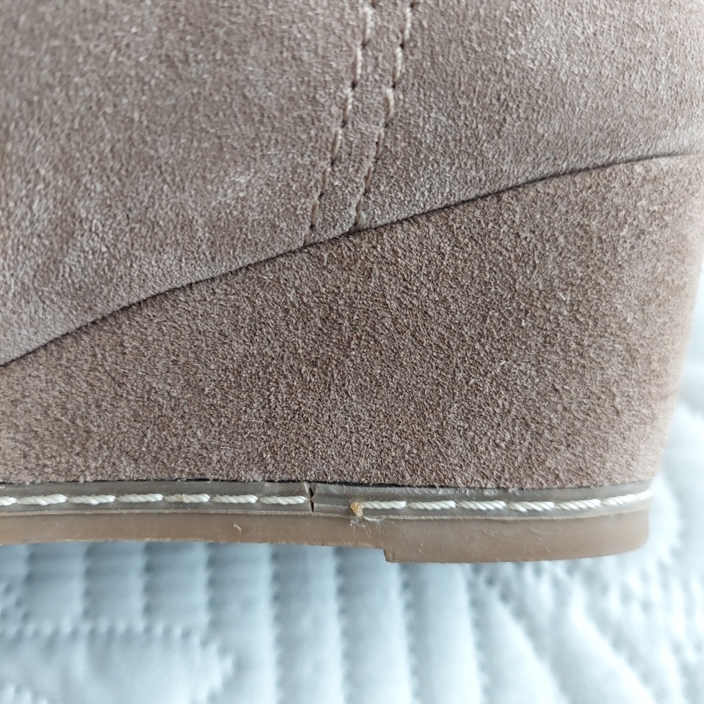 Toms Laceup Rachel Suede Wedge Booties - Picture 8 of 11